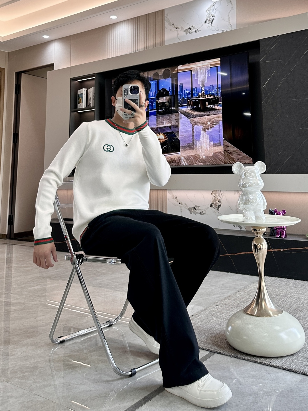 Gucc 重磅推荐！2025aw秋冬新款 专柜同步 时尚经典针织衫 秋冬必备款 采用针织衫加厚毛衣，精致