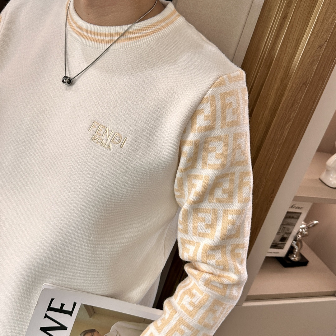 FD 重磅推荐！2025aw秋冬新款 专柜同步 时尚经典针织衫 秋冬必备款 采用针织衫加厚毛衣，精致简洁