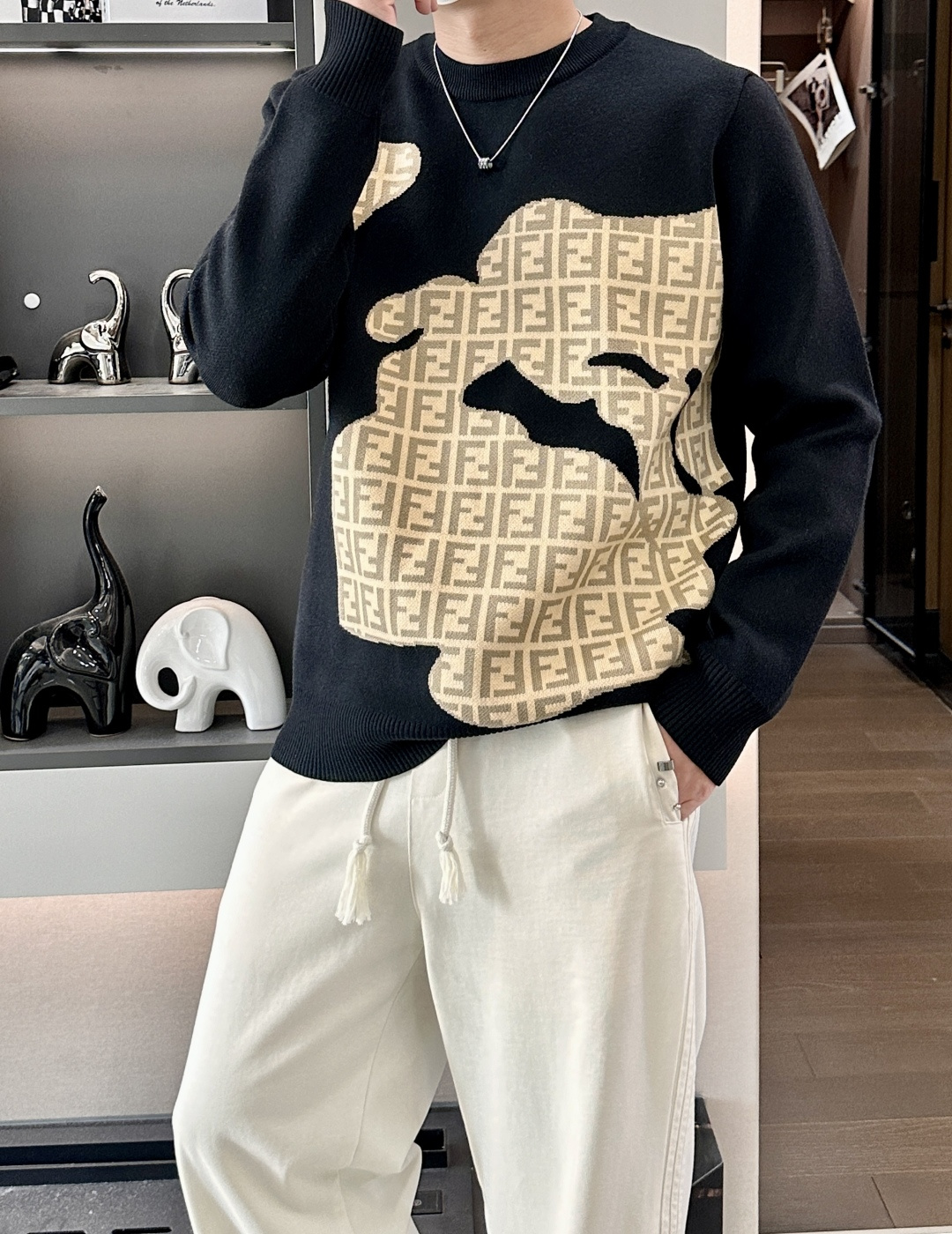 Fd 重磅推荐！2025aw秋冬新款 专柜同步 时尚经典针织衫 秋冬必备款 采用针织衫加厚毛衣，精致简洁