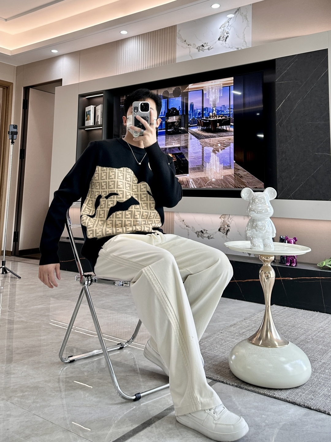 Fd 重磅推荐！2025aw秋冬新款 专柜同步 时尚经典针织衫 秋冬必备款 采用针织衫加厚毛衣，精致简洁