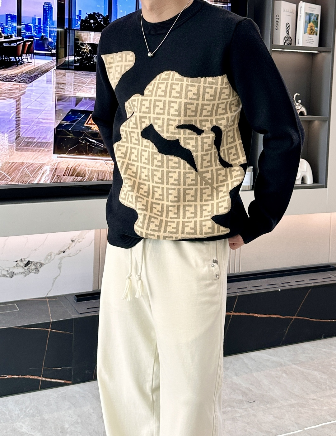 Fd 重磅推荐！2025aw秋冬新款 专柜同步 时尚经典针织衫 秋冬必备款 采用针织衫加厚毛衣，精致简洁