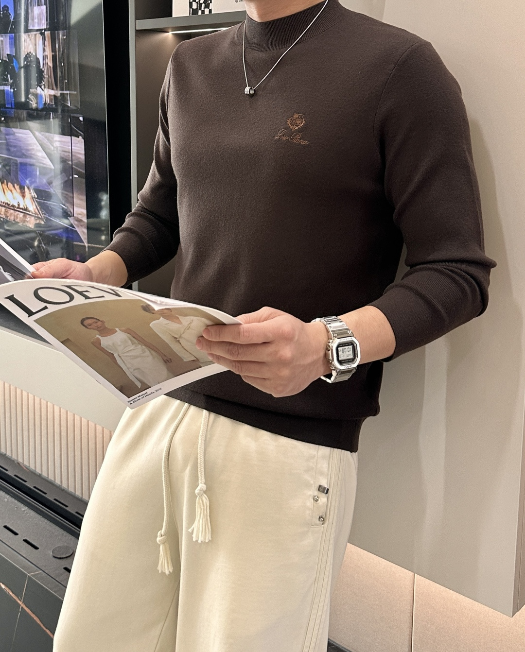 lP🆕 重磅推荐！2025aw秋冬新款 专柜同步 时尚经典基础款针织衫 秋冬必备款 采用针织衫加厚毛衣，