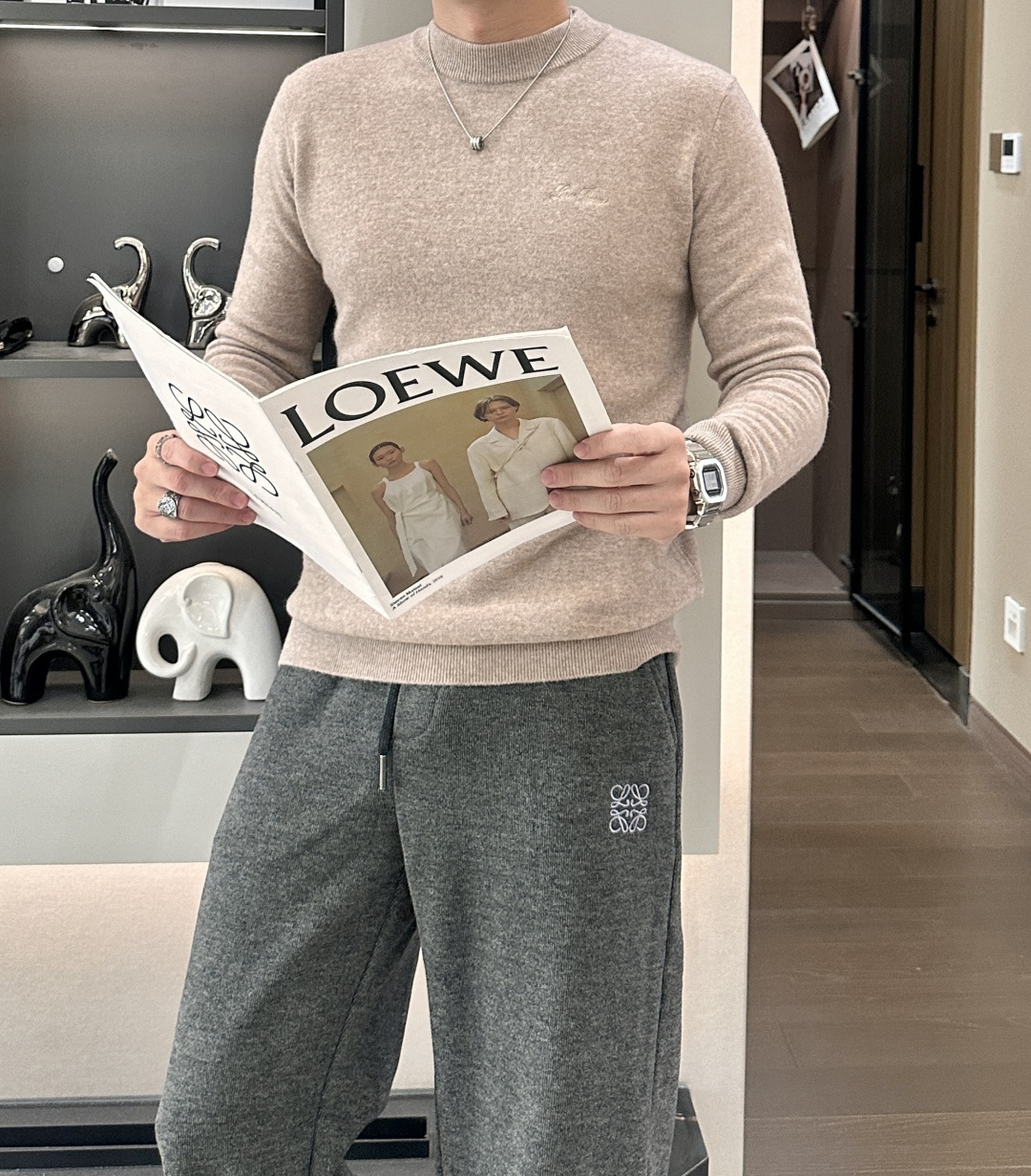 lp🆕 重磅推荐！2025aw秋冬新款 100%绵羊毛 专柜同步 时尚经典基础款针织衫 秋冬必备款 采用