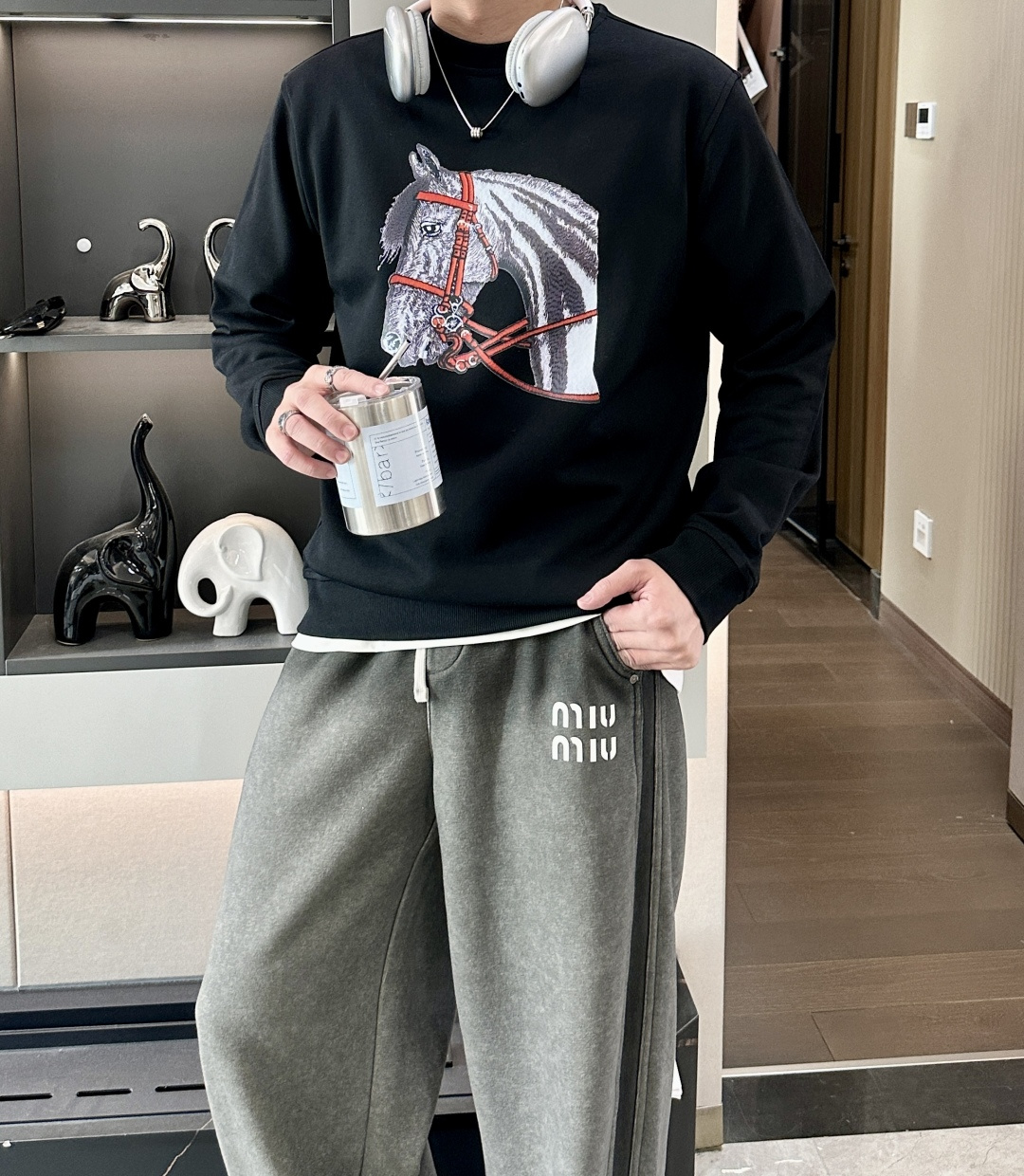 爱🐎仕/2025秋冬新品 定制顶级卫衣棉，面料特别有质感，冬季必备单品，保暖性好。男女通穿，细节到位，版