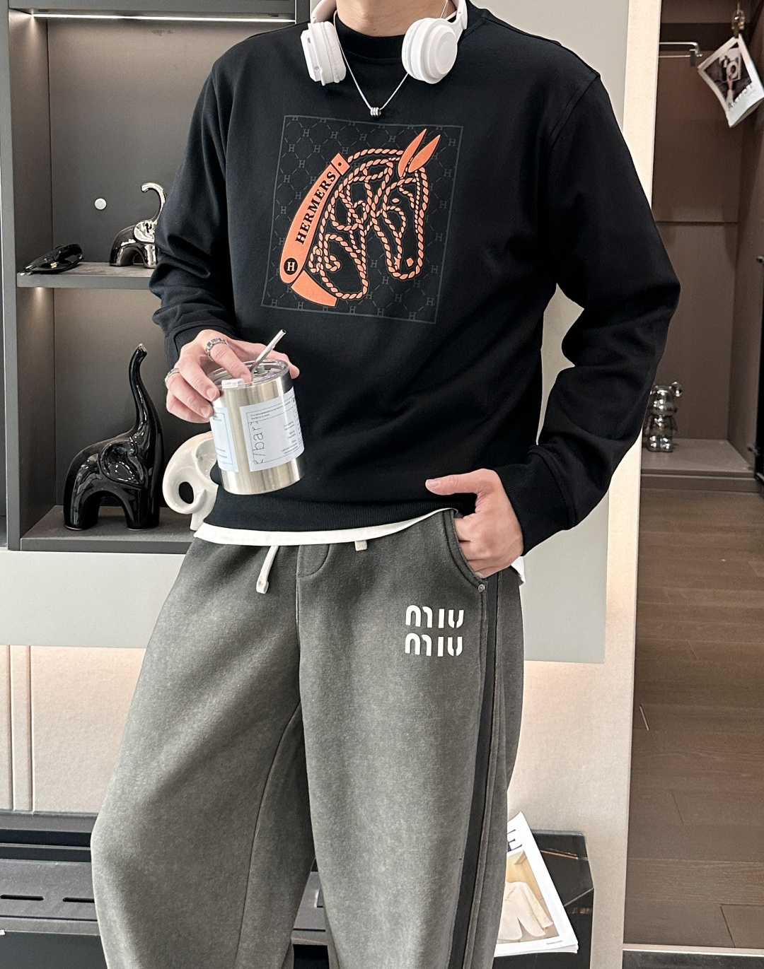 爱🐎仕/2025秋冬新品 定制顶级卫衣棉，面料特别有质感，冬季必备单品，保暖性好。男女通穿，细节到位，版