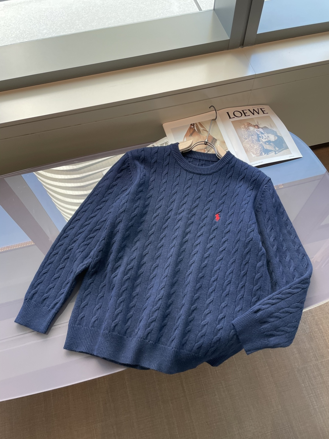 𝑹𝒂𝒍𝒑𝒉 𝑳𝒂𝒖𝒓𝒆𝒏 2025拉夫劳伦经典刺绣骑士小马logo纯色麻花针织毛衣男女同款！-面料采用高