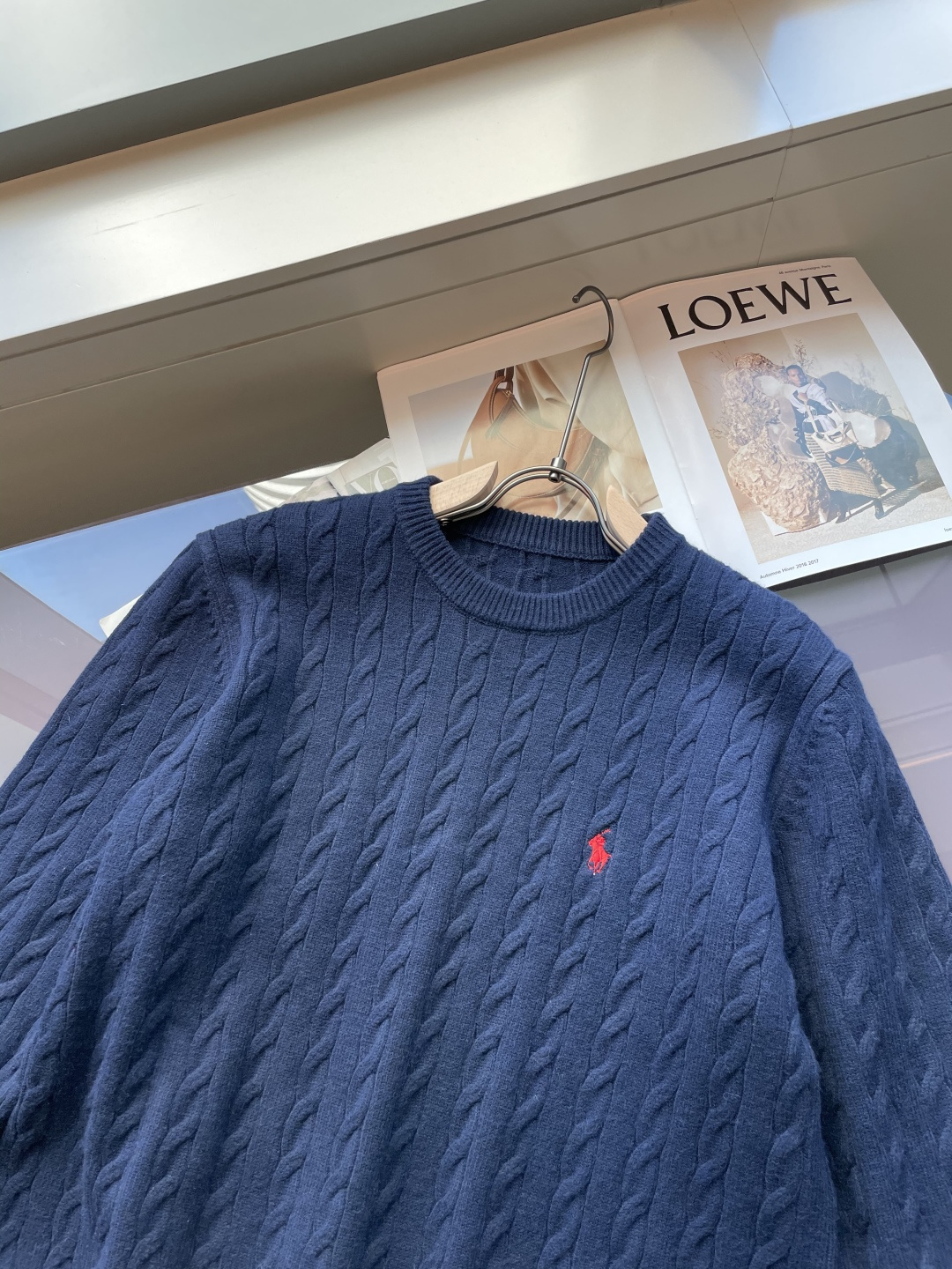 𝑹𝒂𝒍𝒑𝒉 𝑳𝒂𝒖𝒓𝒆𝒏 2025拉夫劳伦经典刺绣骑士小马logo纯色麻花针织毛衣男女同款！-面料采用高