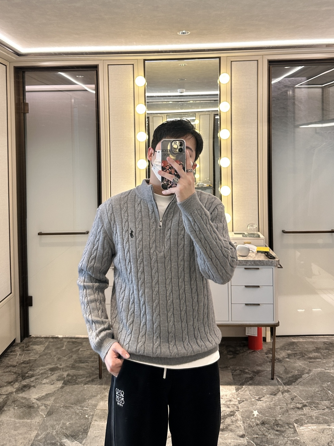 𝑹𝒂𝒍𝒑𝒉 𝑳𝒂𝒖𝒓𝒆𝒏 2025拉夫劳伦经典刺绣骑士小马logo纯色麻花针织毛衣男女同款！-面料采用高