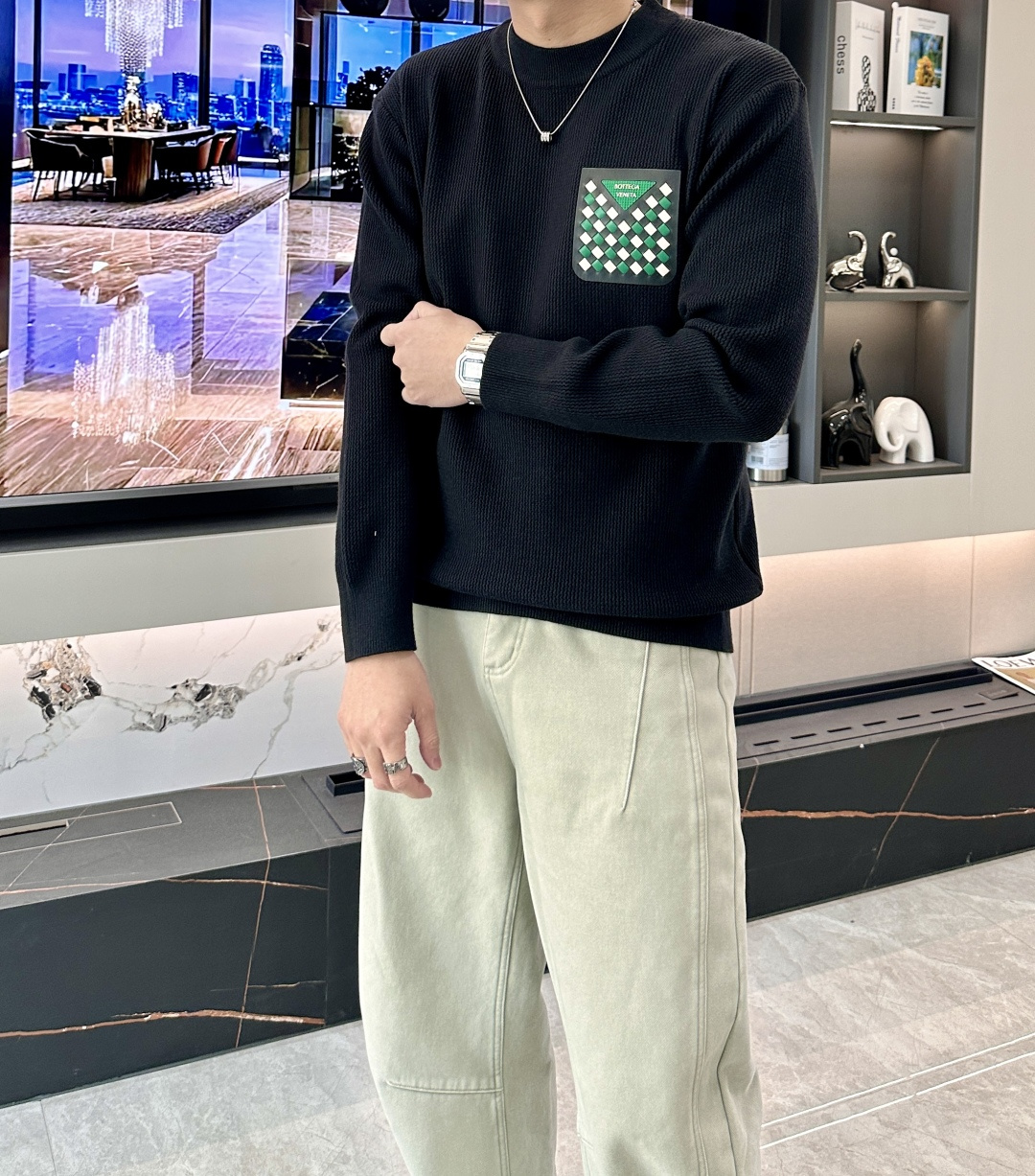 BV 重磅推荐！2025aw秋冬新款 专柜同步 时尚经典基础款针织衫 秋冬必备款 采用针织衫加厚毛衣，精