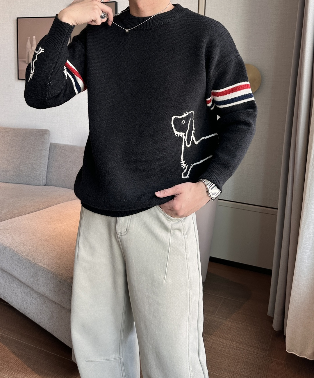 支持年后 TB 重磅推荐！2025aw秋冬新款 专柜同步 时尚经典基础款针织衫 秋冬必备款 采用针织衫加