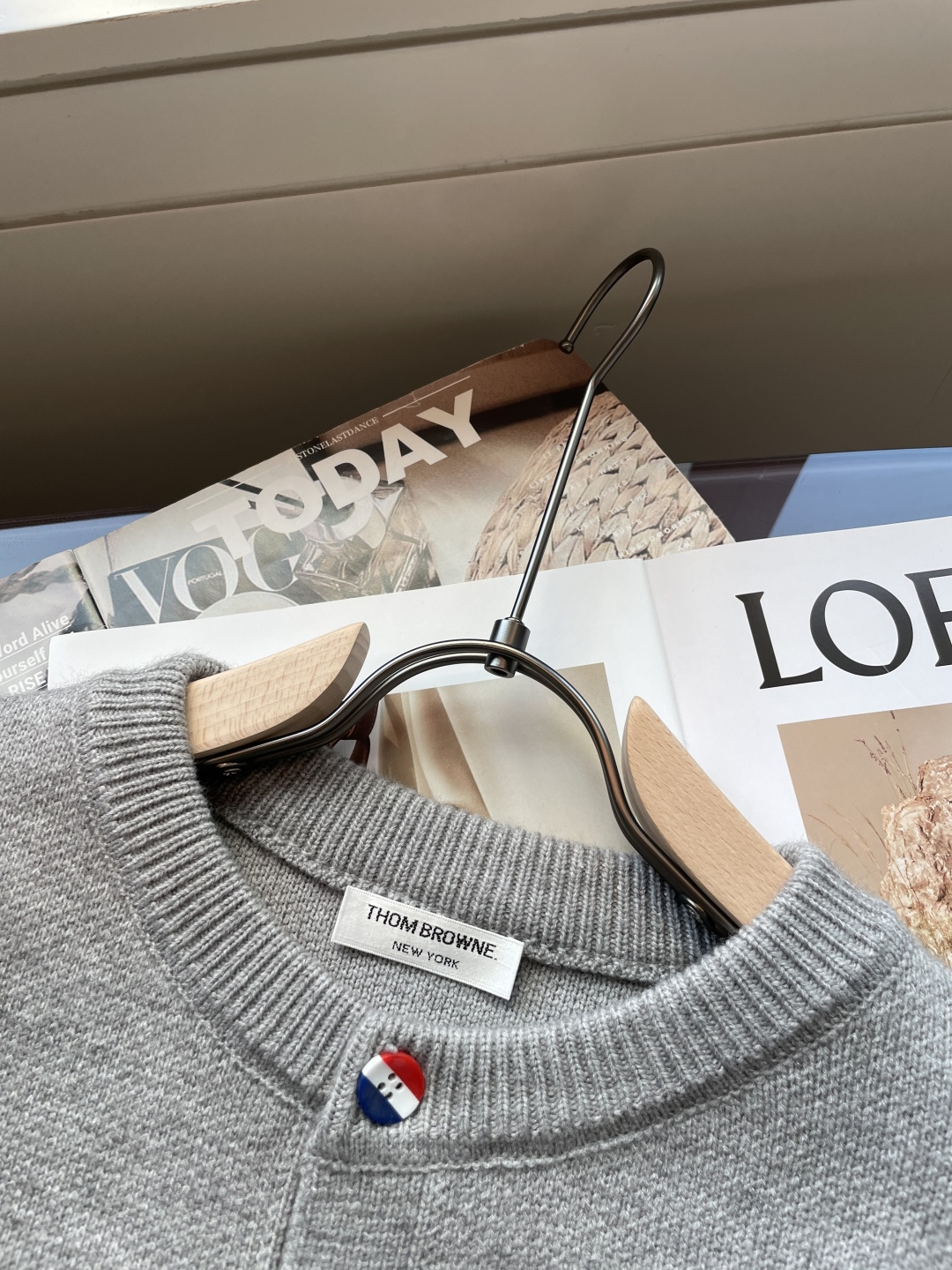 支持年后 TB FW25秋冬新品经典开衫毛衣-对色定染羊毛混纺棉纱线，高克重高密度超高品质，毛料柔软细腻