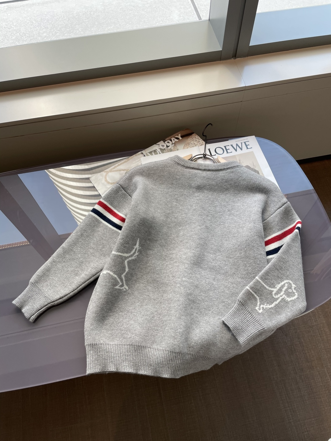 支持年后 TB FW25秋冬新品经典开衫毛衣-对色定染羊毛混纺棉纱线，高克重高密度超高品质，毛料柔软细腻