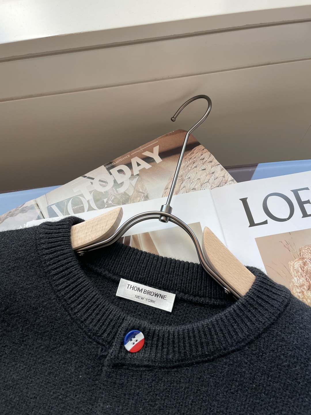 支持年后 TB FW25秋冬新品经典开衫毛衣-对色定染羊毛混纺棉纱线，高克重高密度超高品质，毛料柔软细腻