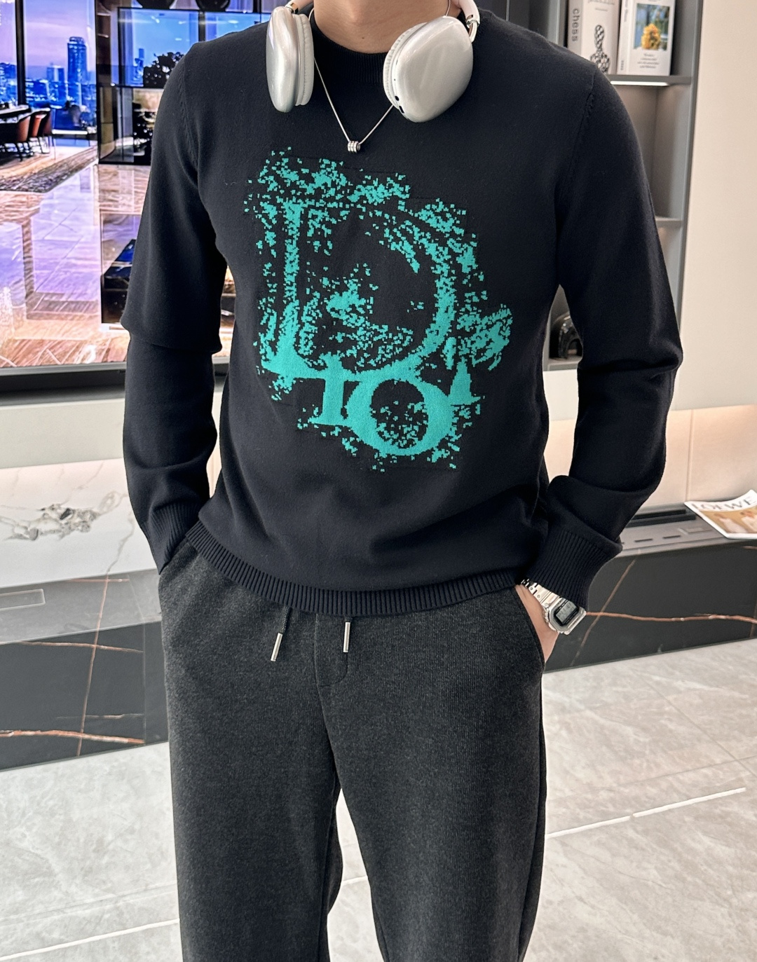 Dior 重磅推荐！2025aw秋冬新款 专柜同步 时尚经典基础款针织衫 秋冬必备款 采用针织衫加厚毛衣