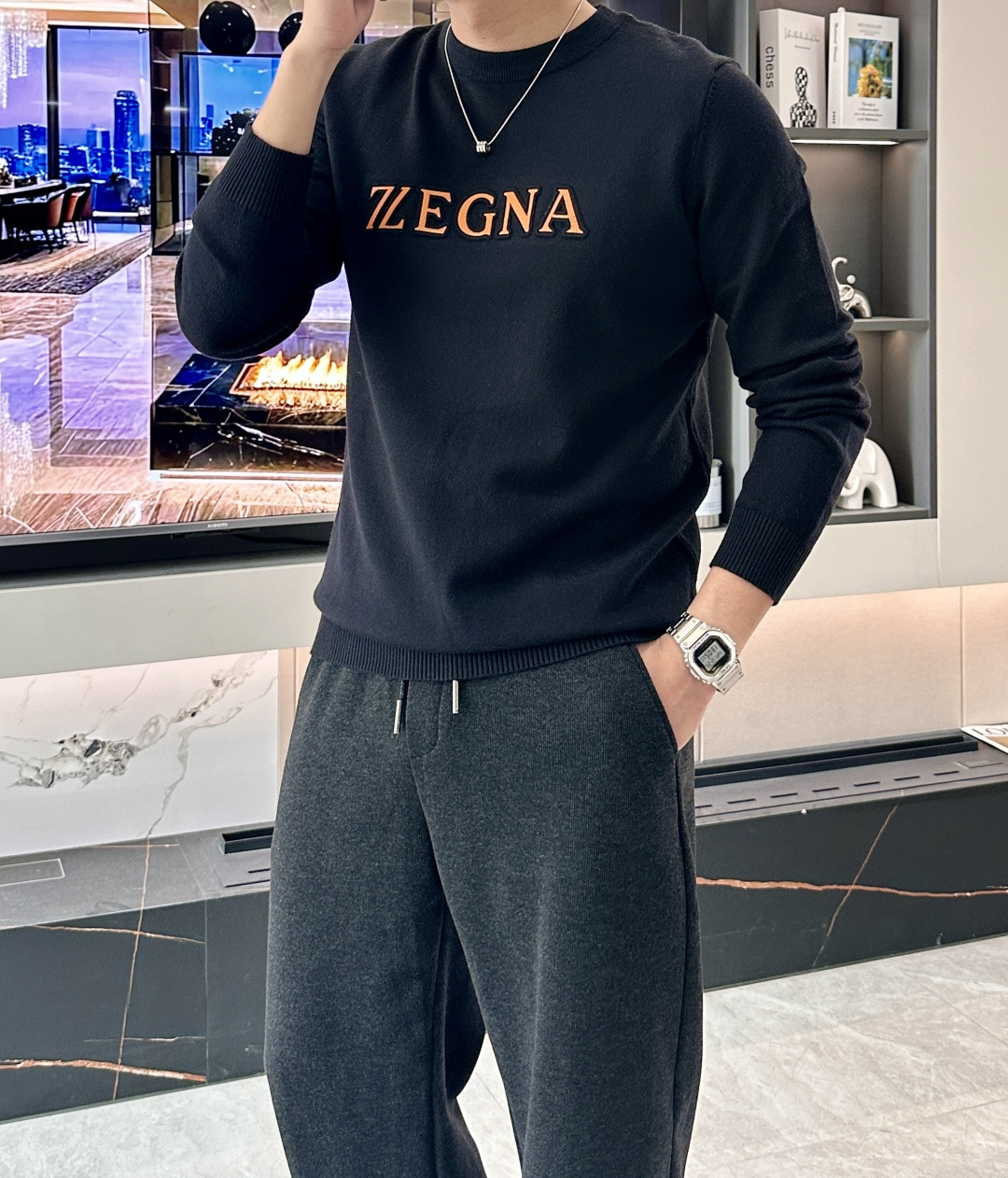 杰尼亚 重磅推荐！2025aw秋冬新款 专柜同步 时尚经典基础款针织衫 秋冬必备款 采用针织衫加厚毛衣，