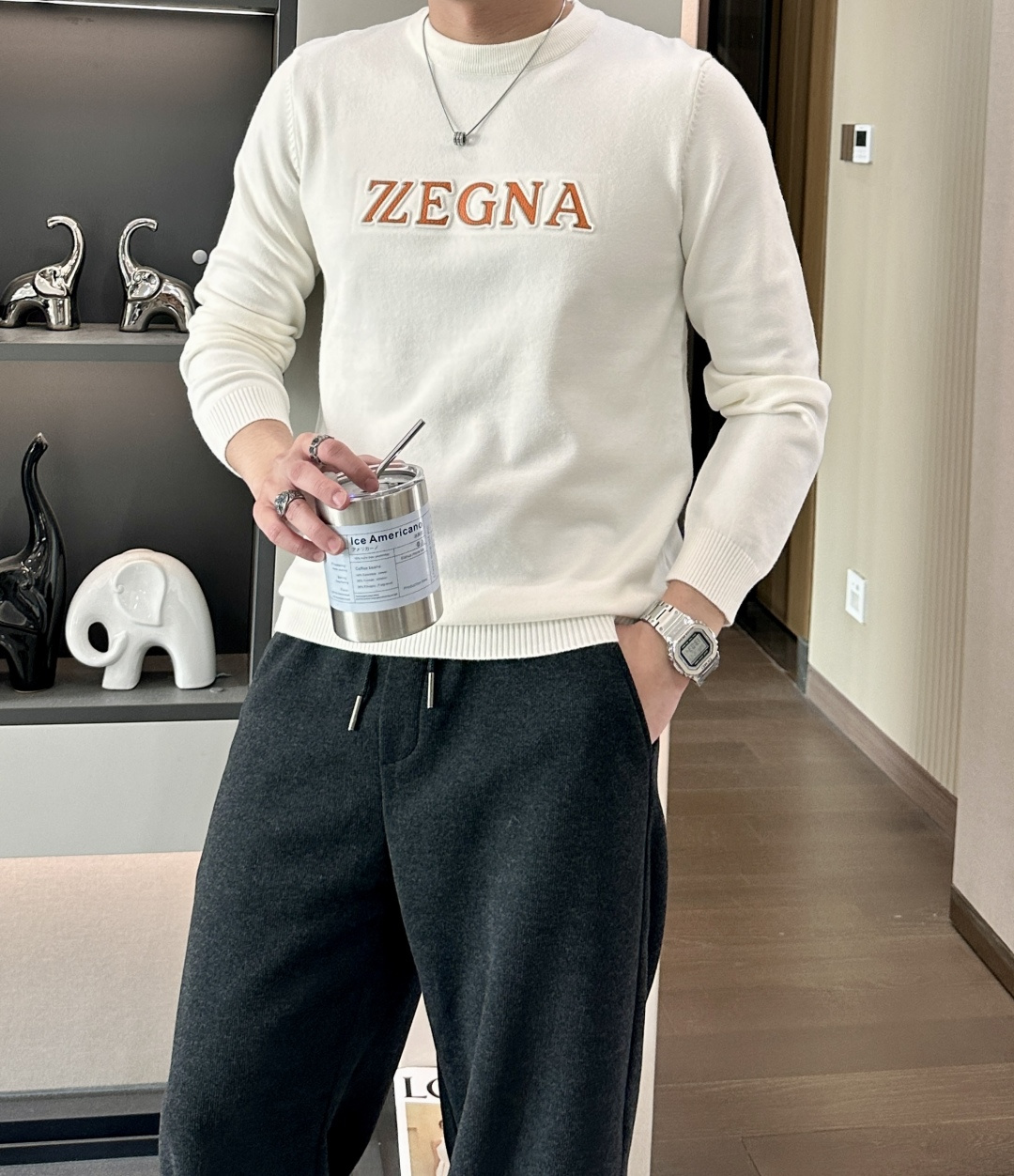 杰尼亚 重磅推荐！2025aw秋冬新款 专柜同步 时尚经典基础款针织衫 秋冬必备款 采用针织衫加厚毛衣，