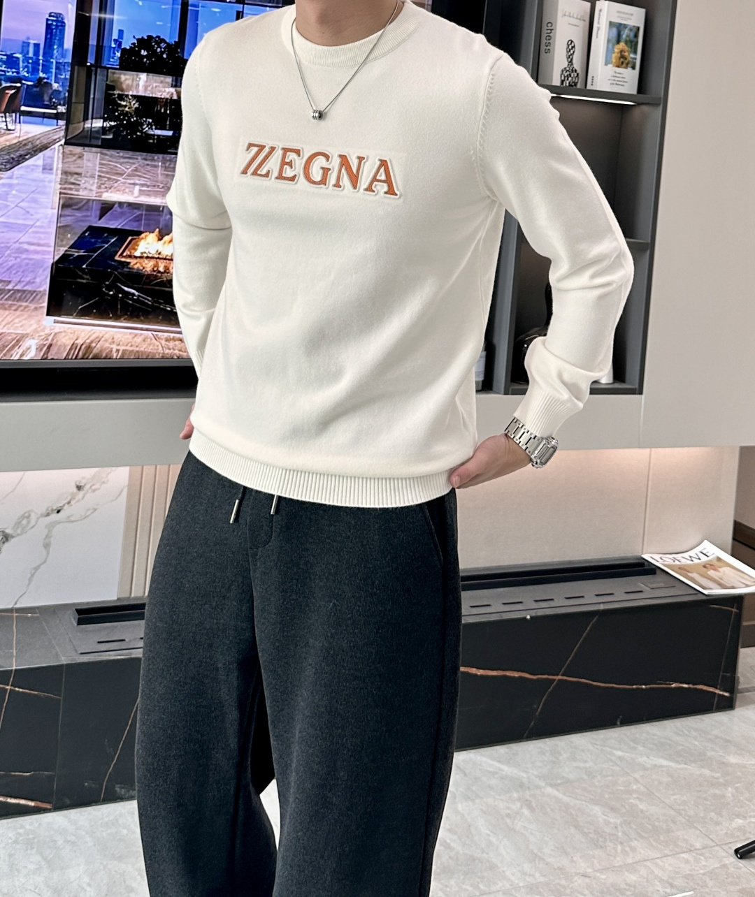 杰尼亚 重磅推荐！2025aw秋冬新款 专柜同步 时尚经典基础款针织衫 秋冬必备款 采用针织衫加厚毛衣，