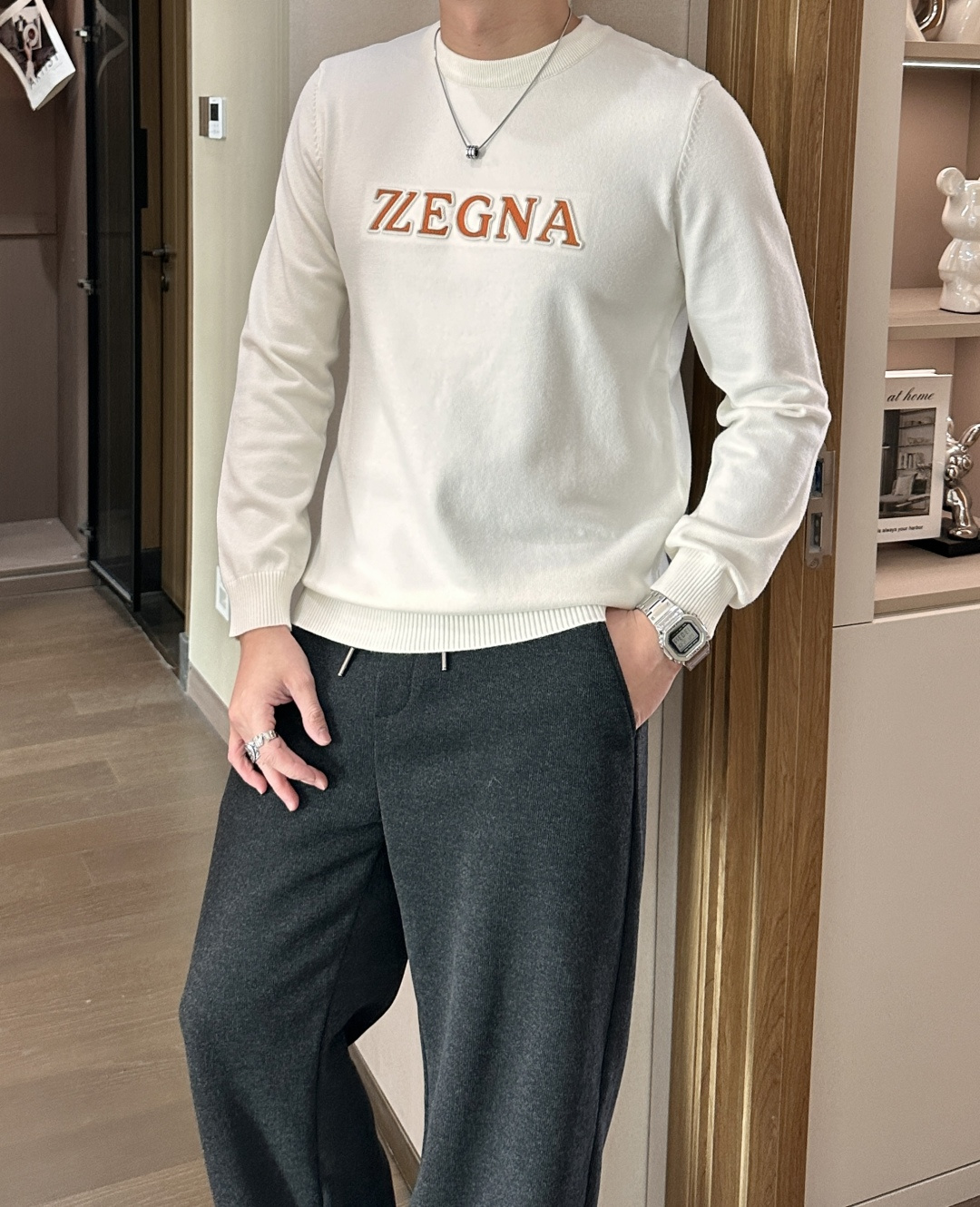 杰尼亚 重磅推荐！2025aw秋冬新款 专柜同步 时尚经典基础款针织衫 秋冬必备款 采用针织衫加厚毛衣，