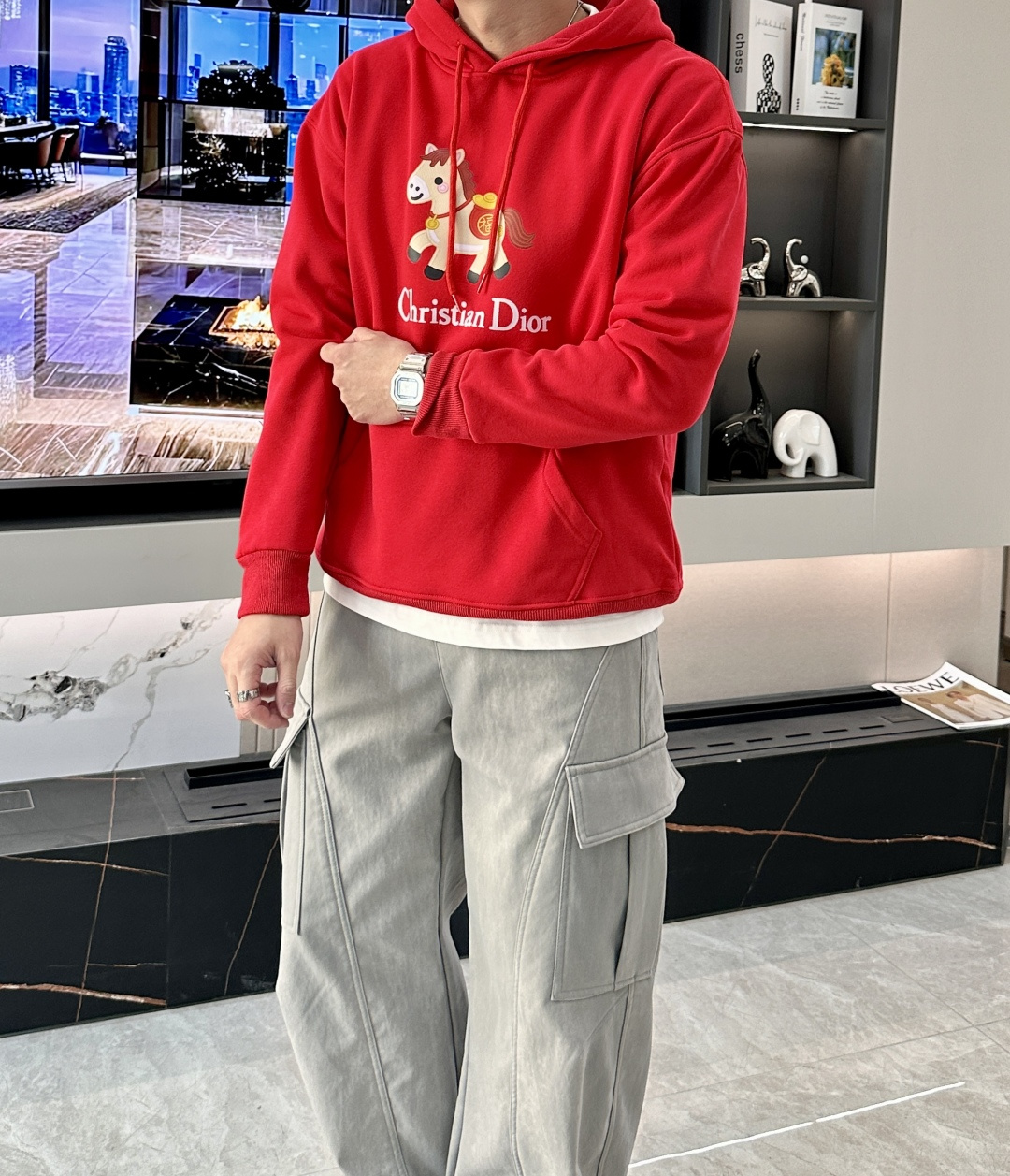 Dior /2025秋冬新品 马年限定/本命年宝宝快入定制顶级卫衣棉，面料特别有质感，冬季必备单品，保暖