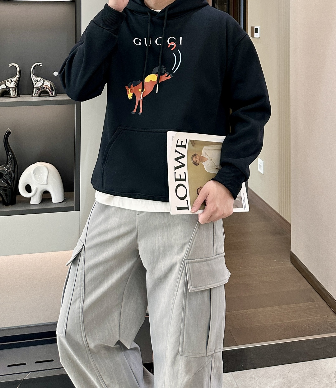 Gucc /2025秋冬新品 马年限定/本命年宝宝快入定制顶级卫衣棉，面料特别有质感，冬季必备单品，保暖