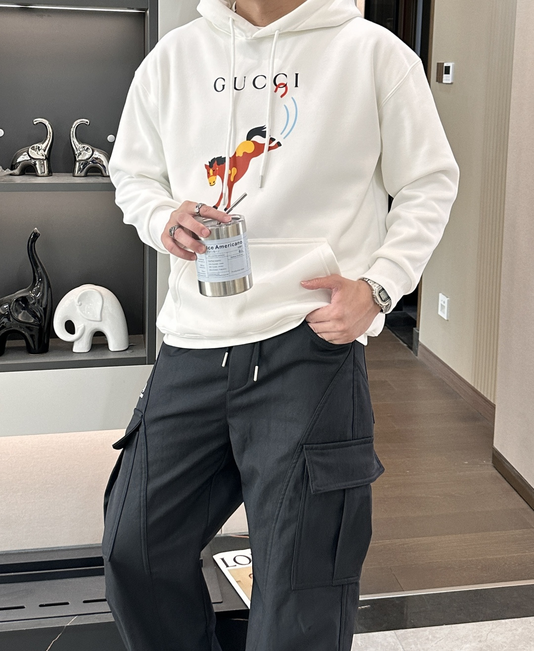 Gucc /2025秋冬新品 马年限定/本命年宝宝快入定制顶级卫衣棉，面料特别有质感，冬季必备单品，保暖