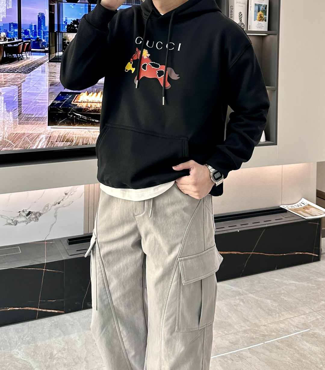 Gucc /2025秋冬新品 马年限定/本命年宝宝快入定制顶级卫衣棉，面料特别有质感，冬季必备单品，保暖