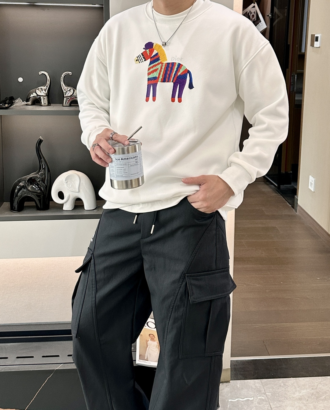 Dior /2025秋冬新品 马年限定/本命年宝宝快入定制顶级卫衣棉，面料特别有质感，冬季必备单品，保暖