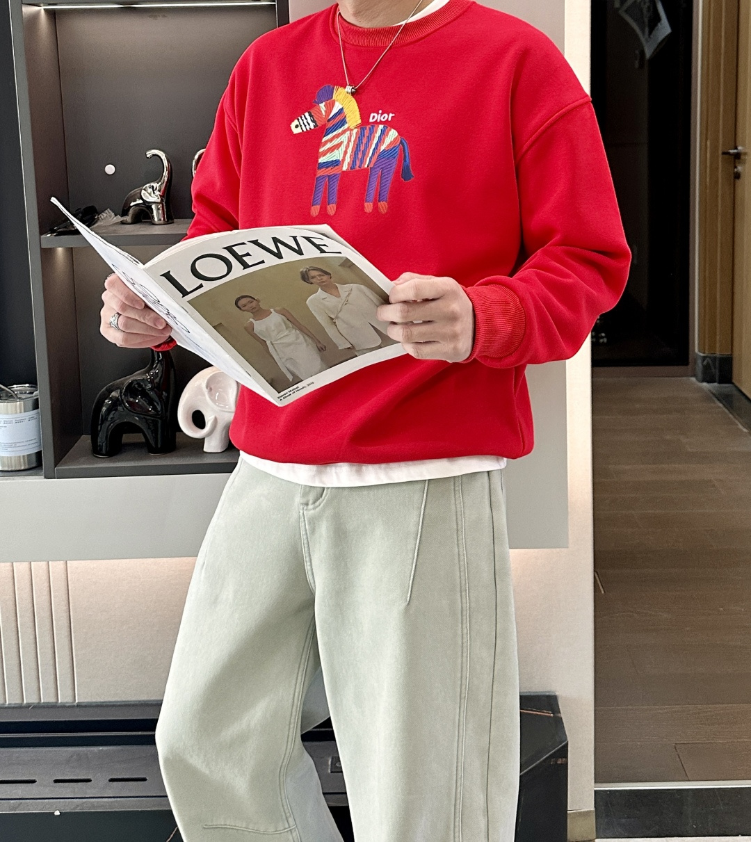 Dior /2025秋冬新品 马年限定/本命年宝宝快入定制顶级卫衣棉，面料特别有质感，冬季必备单品，保暖