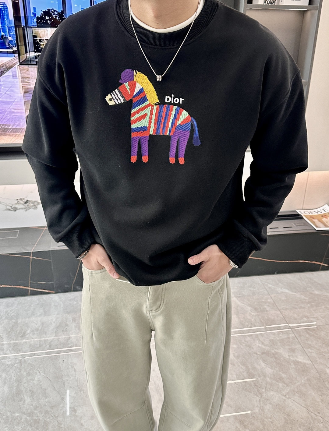 Dior /2025秋冬新品 马年限定/本命年宝宝快入定制顶级卫衣棉，面料特别有质感，冬季必备单品，保暖