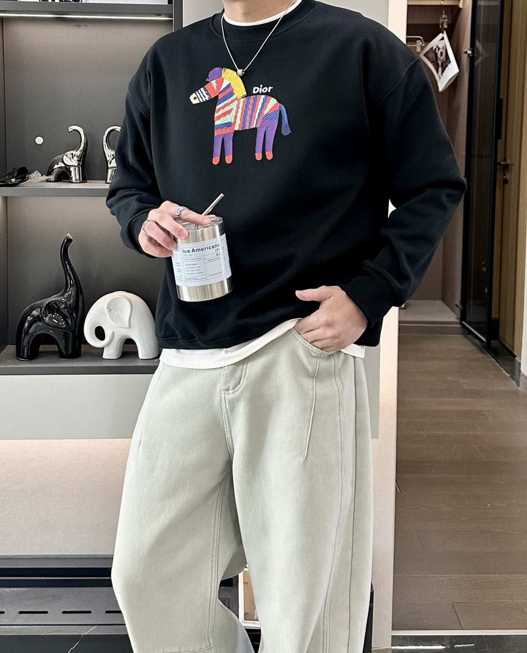 Dior /2025秋冬新品 马年限定/本命年宝宝快入定制顶级卫衣棉，面料特别有质感，冬季必备单品，保暖