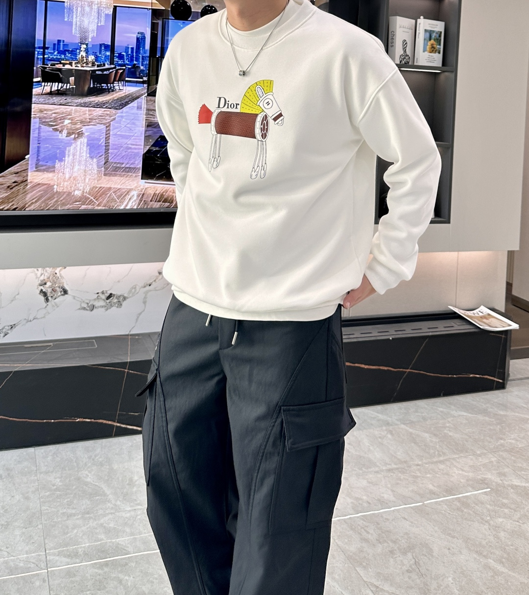 Dior /2025秋冬新品 马年限定/本命年宝宝快入定制顶级卫衣棉，面料特别有质感，冬季必备单品，保暖