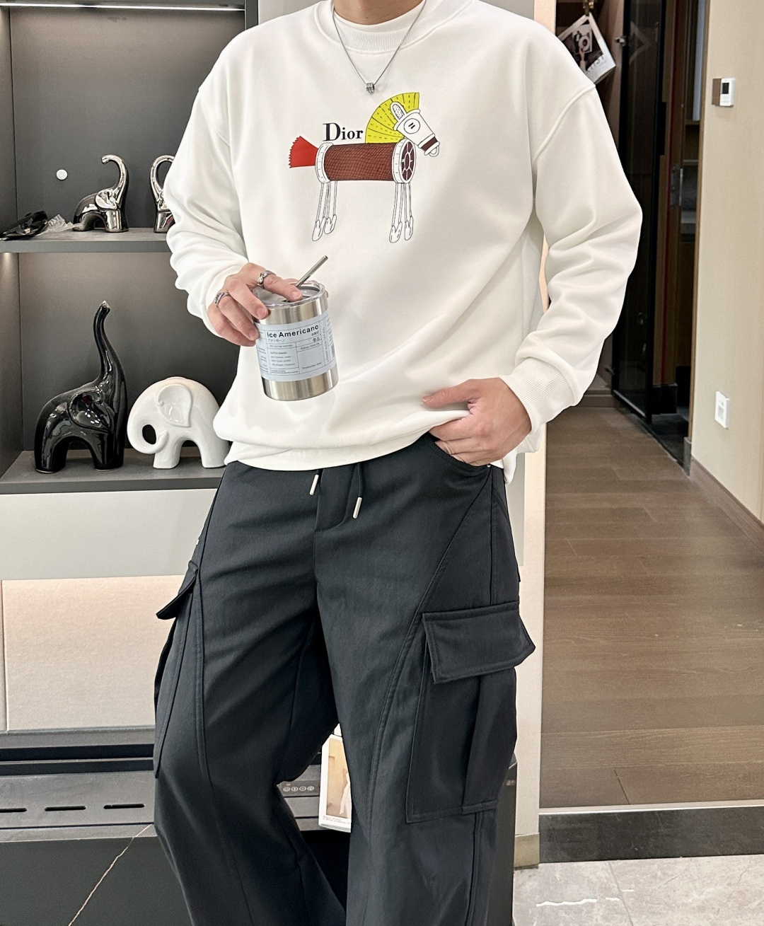 Dior /2025秋冬新品 马年限定/本命年宝宝快入定制顶级卫衣棉，面料特别有质感，冬季必备单品，保暖