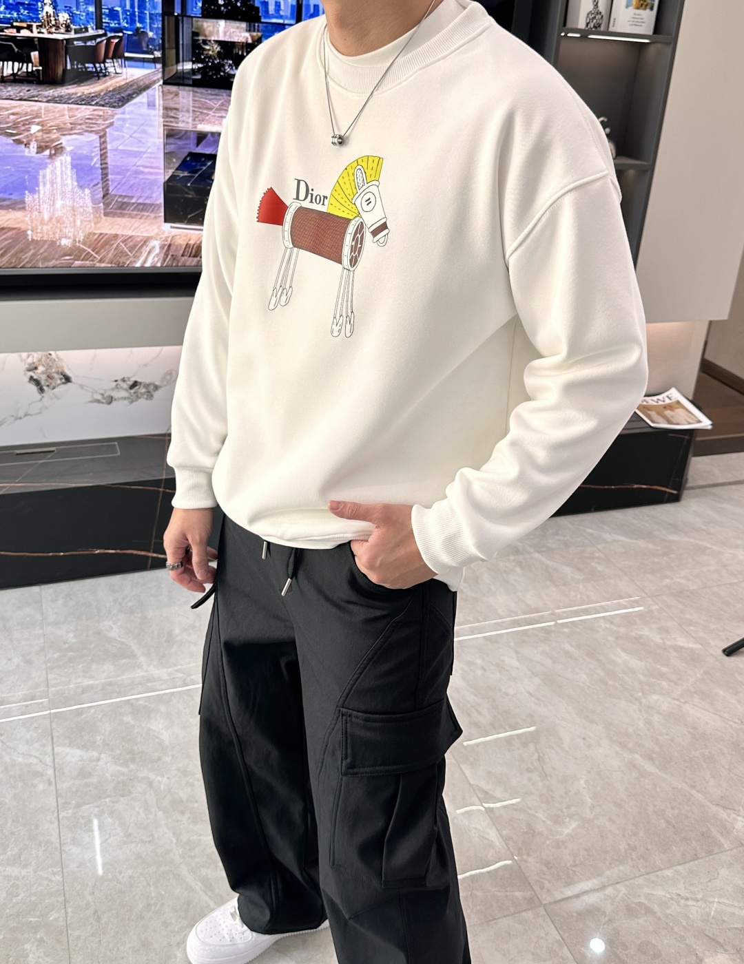 Dior /2025秋冬新品 马年限定/本命年宝宝快入定制顶级卫衣棉，面料特别有质感，冬季必备单品，保暖