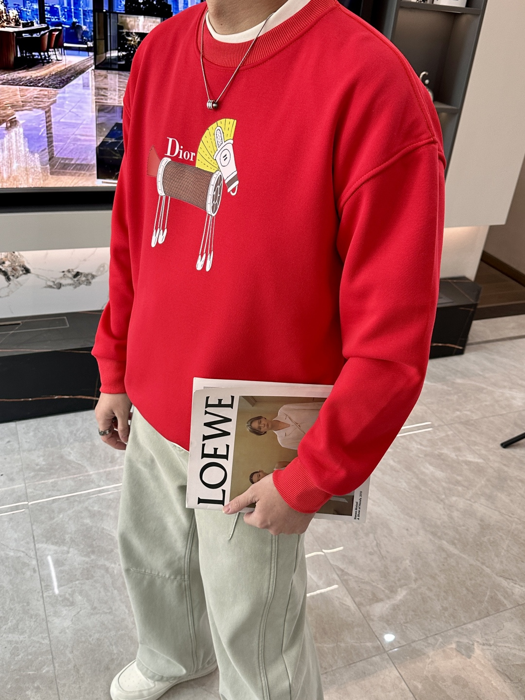 Dior /2025秋冬新品 马年限定/本命年宝宝快入定制顶级卫衣棉，面料特别有质感，冬季必备单品，保暖