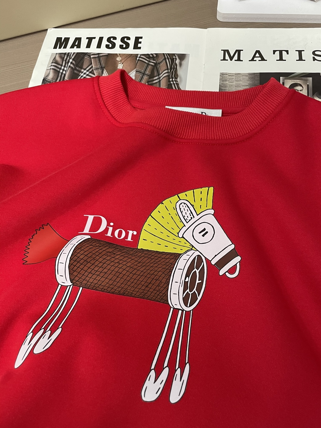 Dior /2025秋冬新品 马年限定/本命年宝宝快入定制顶级卫衣棉，面料特别有质感，冬季必备单品，保暖