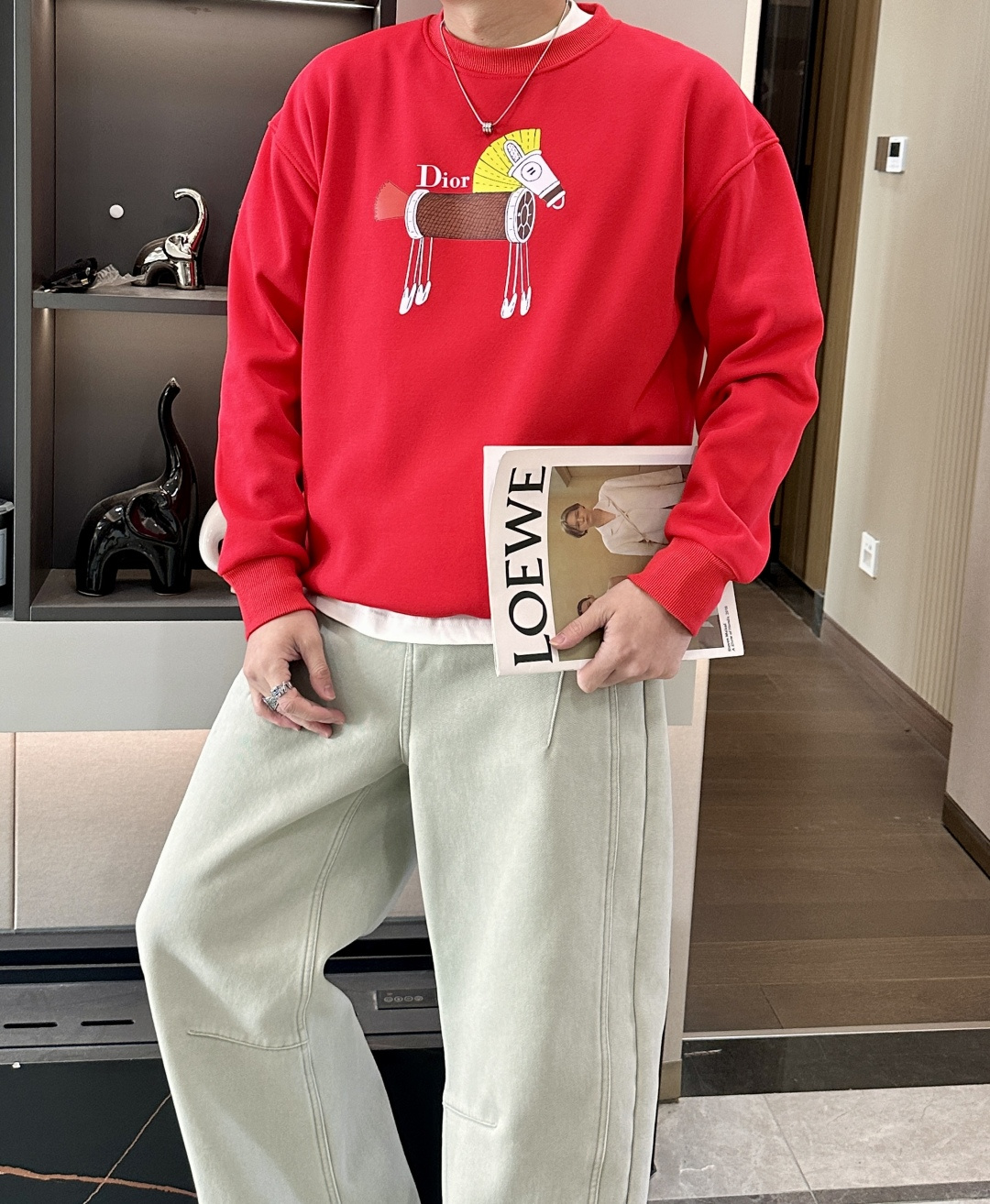 Dior /2025秋冬新品 马年限定/本命年宝宝快入定制顶级卫衣棉，面料特别有质感，冬季必备单品，保暖