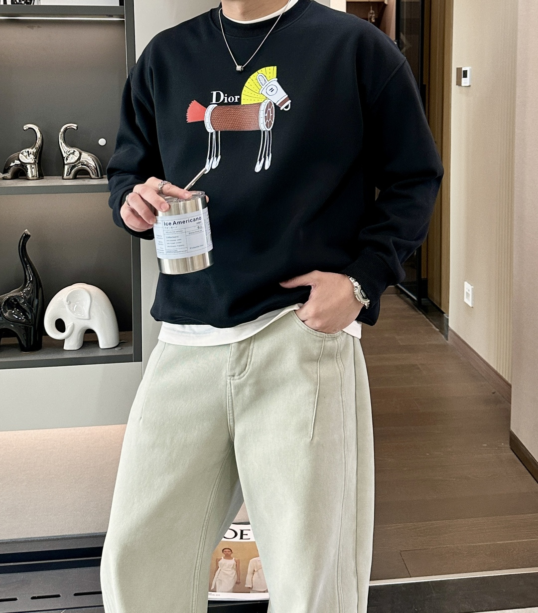 Dior /2025秋冬新品 马年限定/本命年宝宝快入定制顶级卫衣棉，面料特别有质感，冬季必备单品，保暖