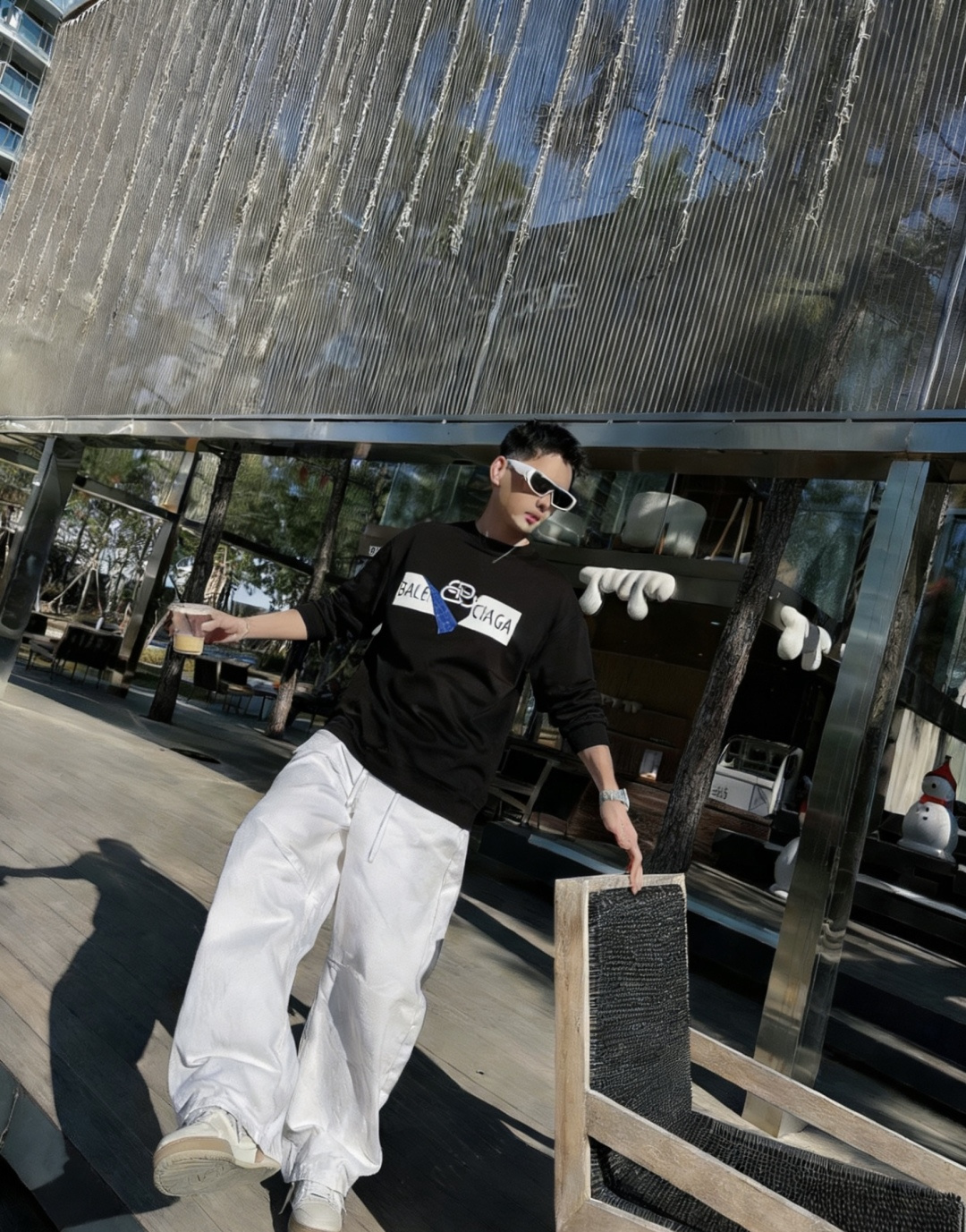 巴黎世家 /2025秋冬新品 定制顶级卫衣棉，面料特别有质感，冬季必备单品，保暖性好。男女通穿，细节到位