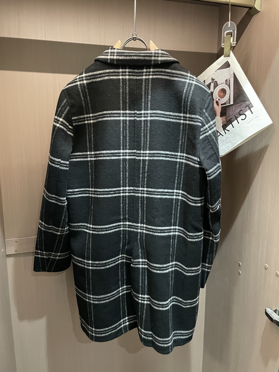 Burberry博柏利M-2XL男士格纹羊毛西装大衣 秋冬中长款休闲外套▣ 面料：精选羊毛混纺面料打造，