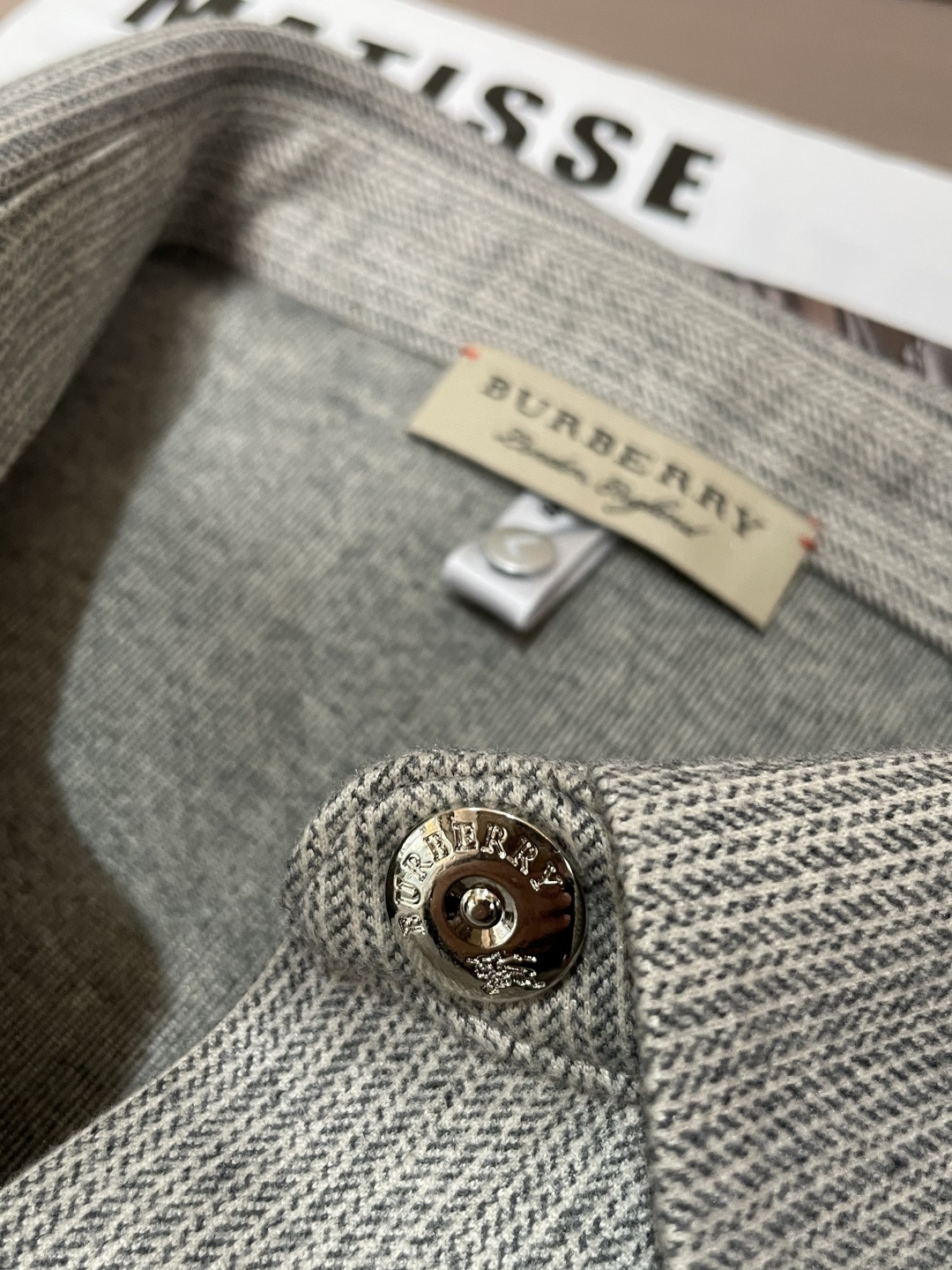 Burberry博柏利M-3XL磨毛肌理保暖衬衫外套 男士商务休闲全拉链长袖上衣✅ 磨毛针织肌理面料定制