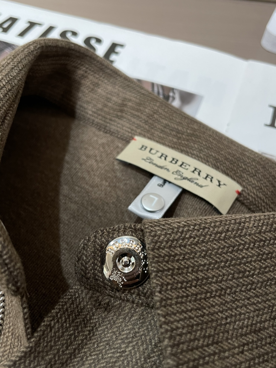 Burberry博柏利M-3XL磨毛肌理保暖衬衫外套 男士商务休闲全拉链长袖上衣✅ 磨毛针织肌理面料定制