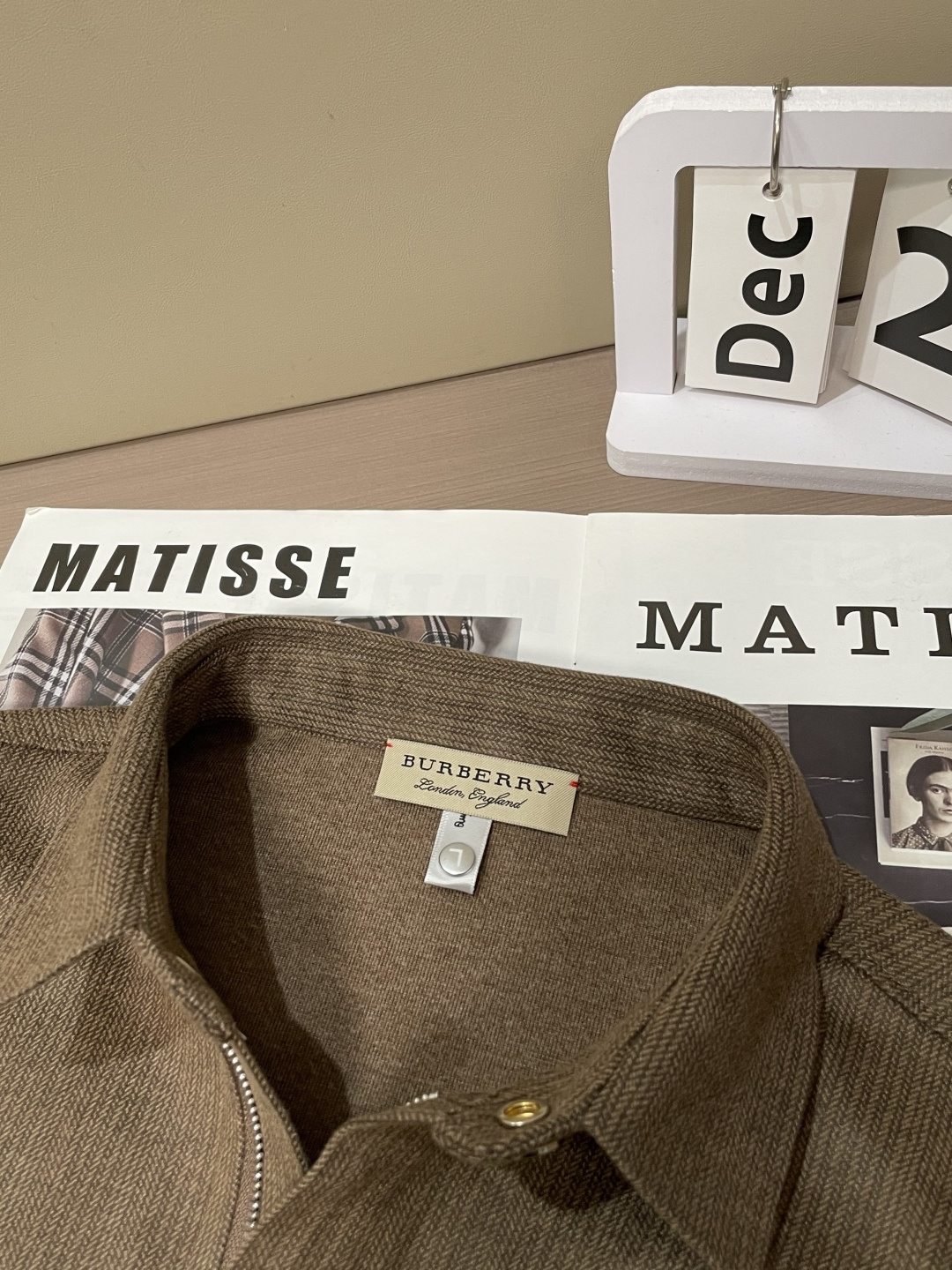 Burberry博柏利M-3XL磨毛肌理保暖衬衫外套 男士商务休闲全拉链长袖上衣✅ 磨毛针织肌理面料定制