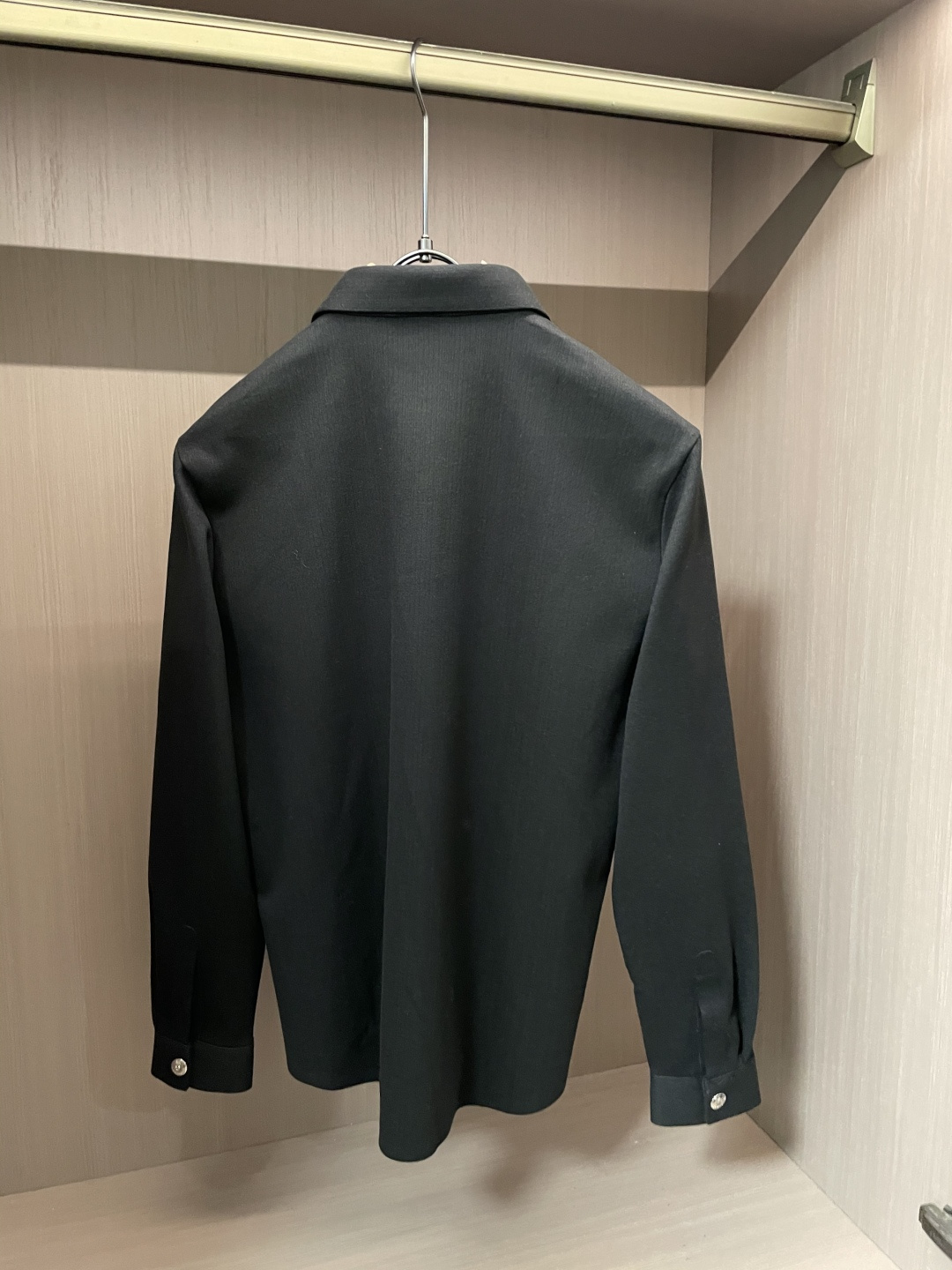 Burberry博柏利M-3XL磨毛肌理保暖衬衫外套 男士商务休闲全拉链长袖上衣✅ 磨毛针织肌理面料定制