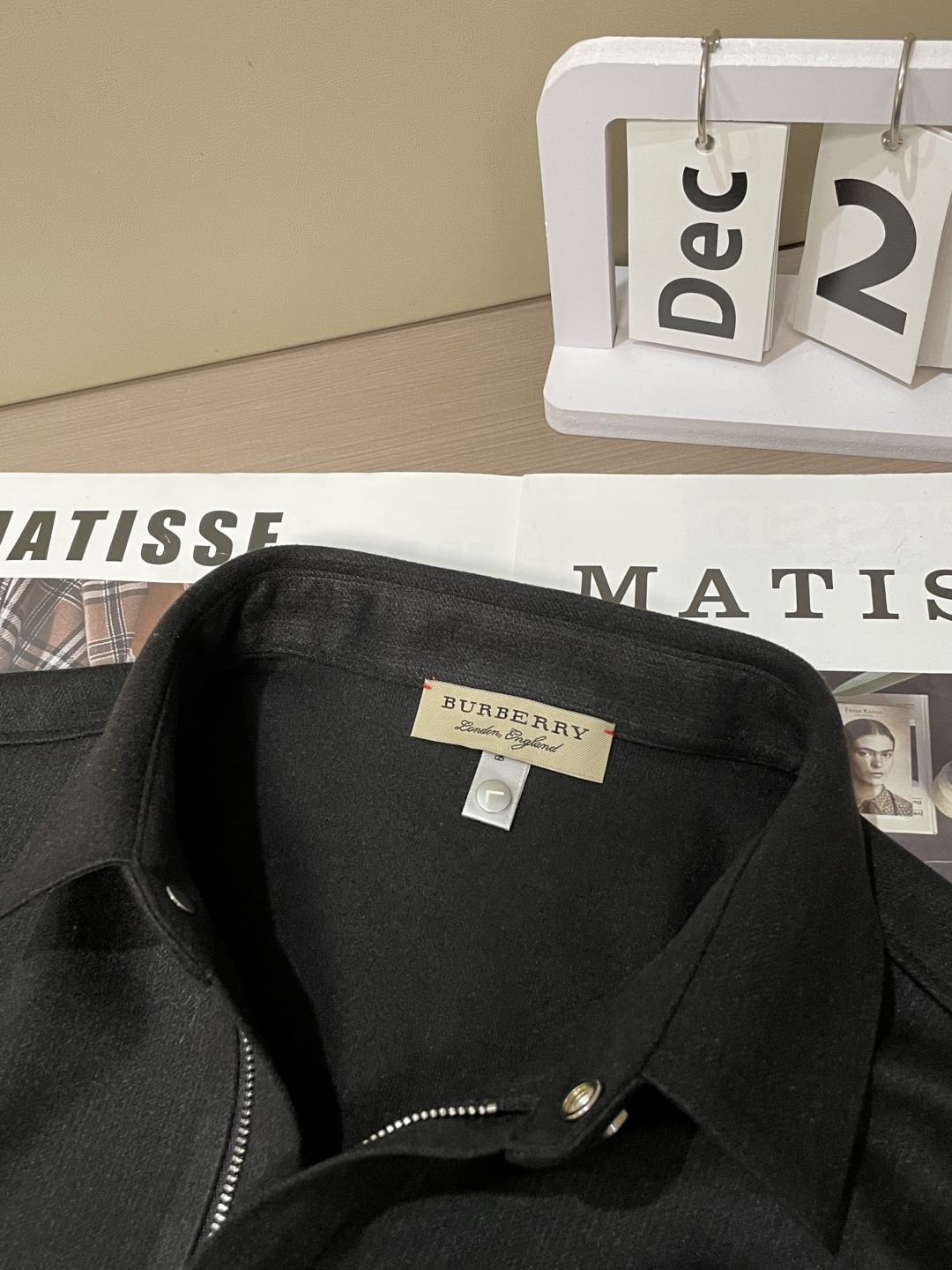 Burberry博柏利M-3XL磨毛肌理保暖衬衫外套 男士商务休闲全拉链长袖上衣✅ 磨毛针织肌理面料定制