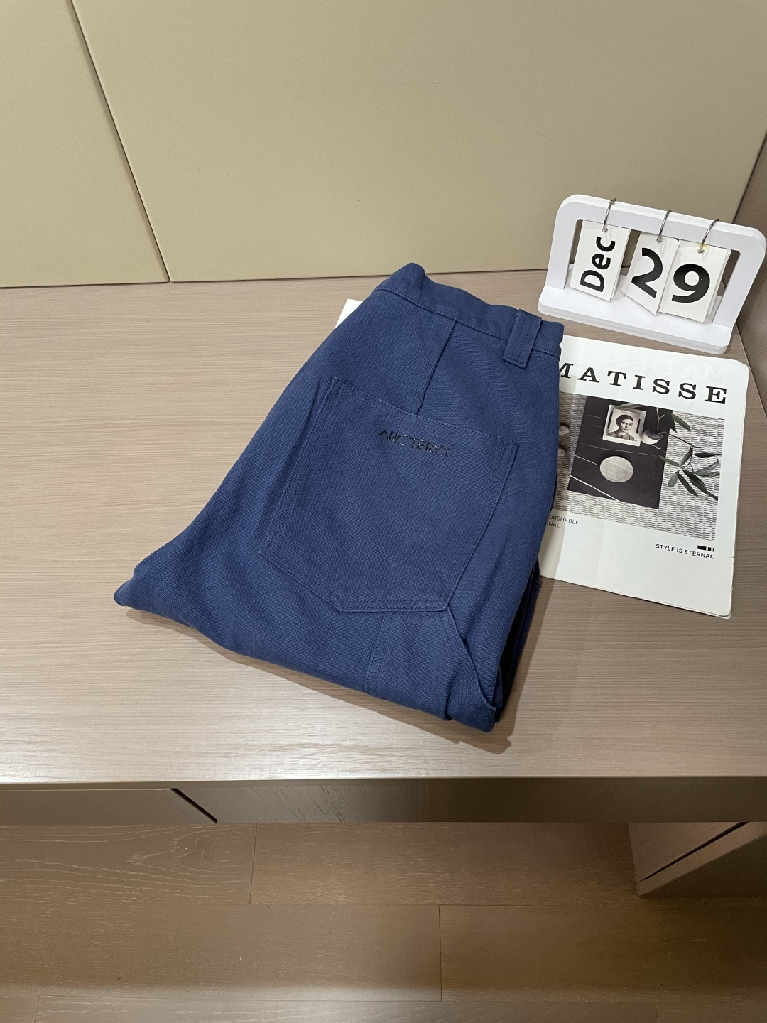 Arc'teryx始祖鸟M-2XL三本针重磅法工蓝长裤 男士户外高色牢度直筒工装裤🔥 重磅高密法工蓝帆布