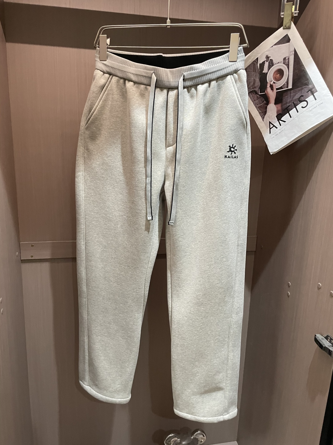 KAILAS凯乐石M-3XL秋冬加绒休闲卫裤 男士户外保暖直筒运动长裤🔥 高克重复合加绒面料锁温抗寒，柔