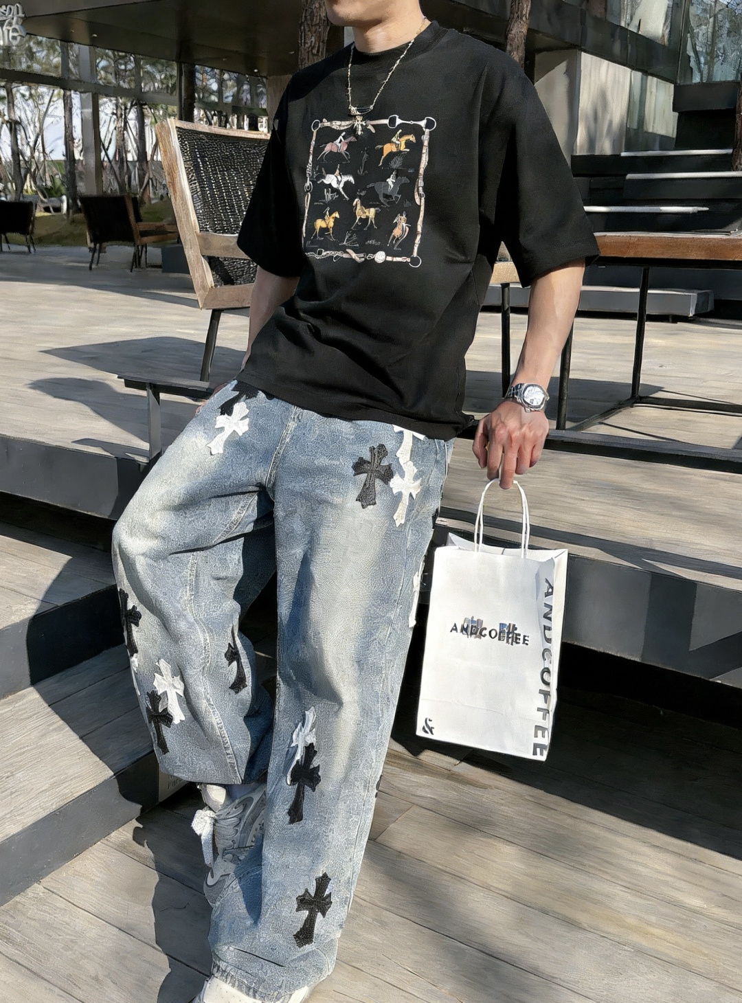 爱🐎仕 2026春夏款/官网同步面料采用重磅纯棉精梳棉面料，OS宽松版型，上身版型超正！日常百搭，衣橱必