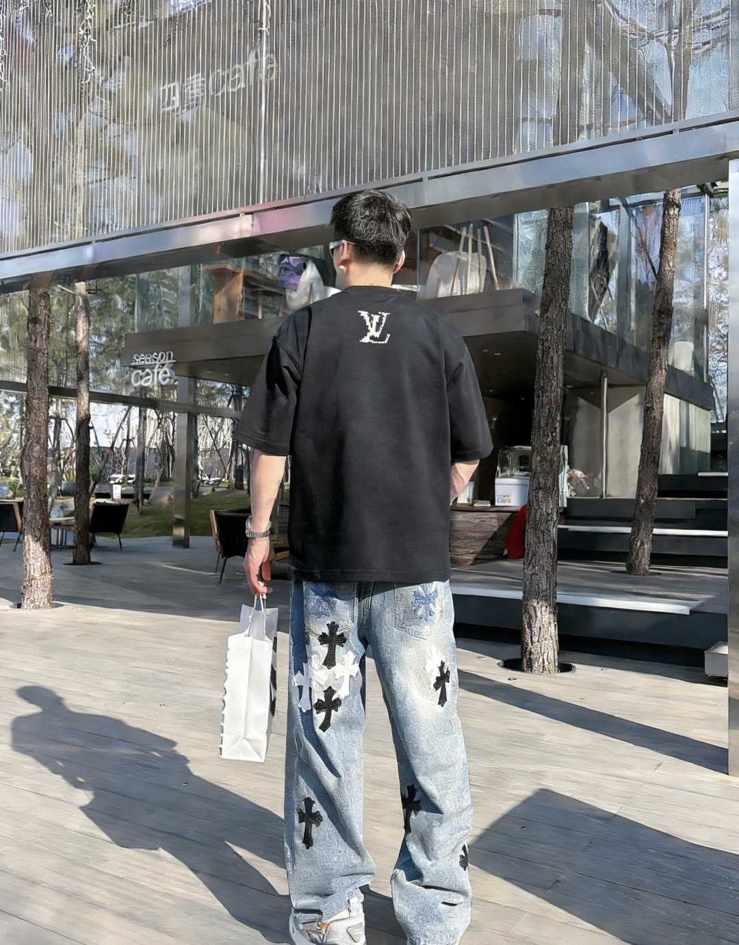 Lv/新年限定款2026春夏款/官网同步面料采用重磅纯棉精梳棉面料，OS宽松版型，上身版型超正！日常百搭