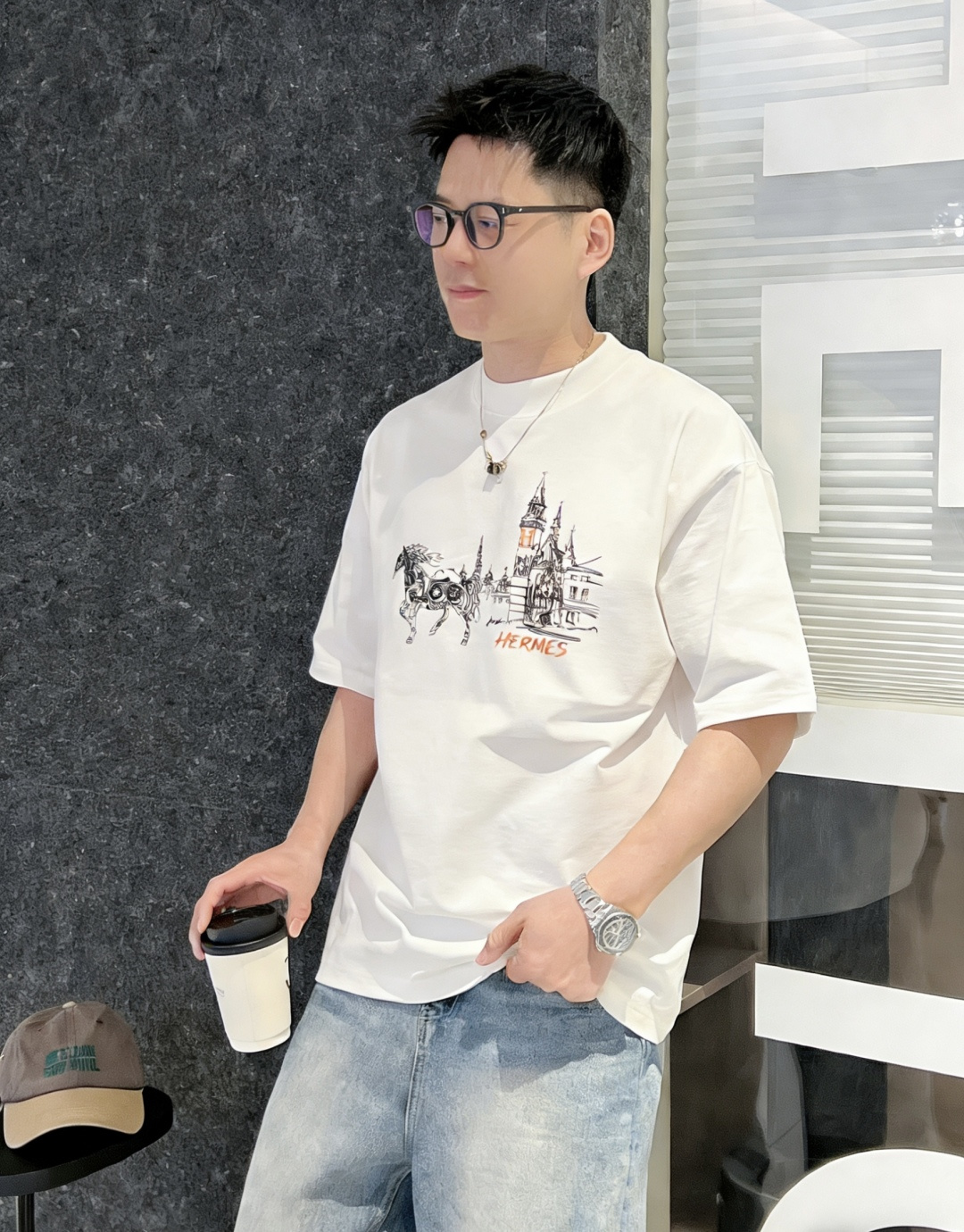 爱🐎仕/新年限定款2026春夏款/官网同步面料采用重磅纯棉精梳棉面料，OS宽松版型，上身版型超正！日常百