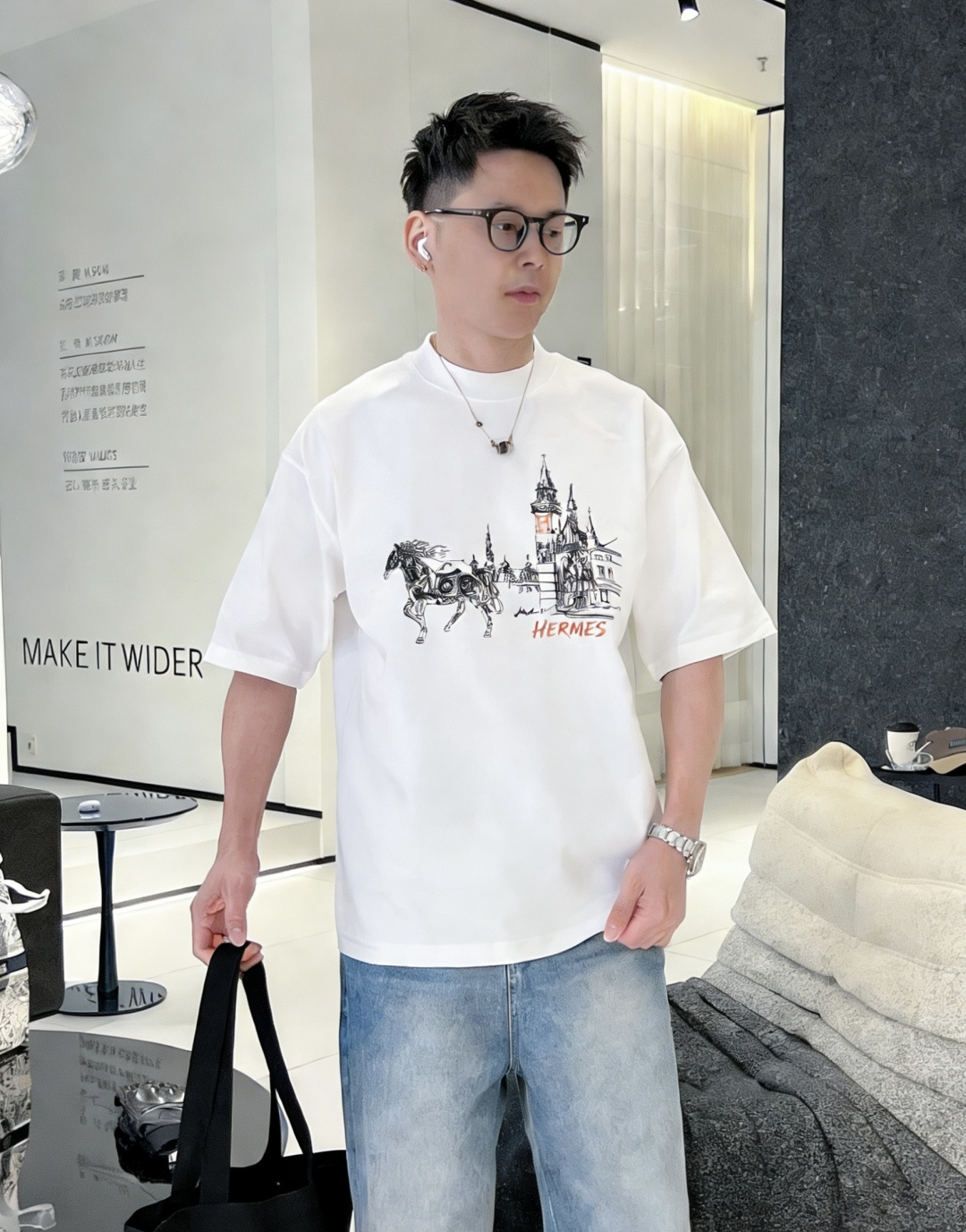 爱🐎仕/新年限定款2026春夏款/官网同步面料采用重磅纯棉精梳棉面料，OS宽松版型，上身版型超正！日常百